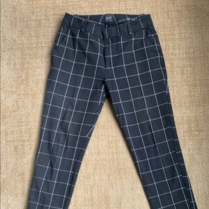 GAP Black Checkered Pants